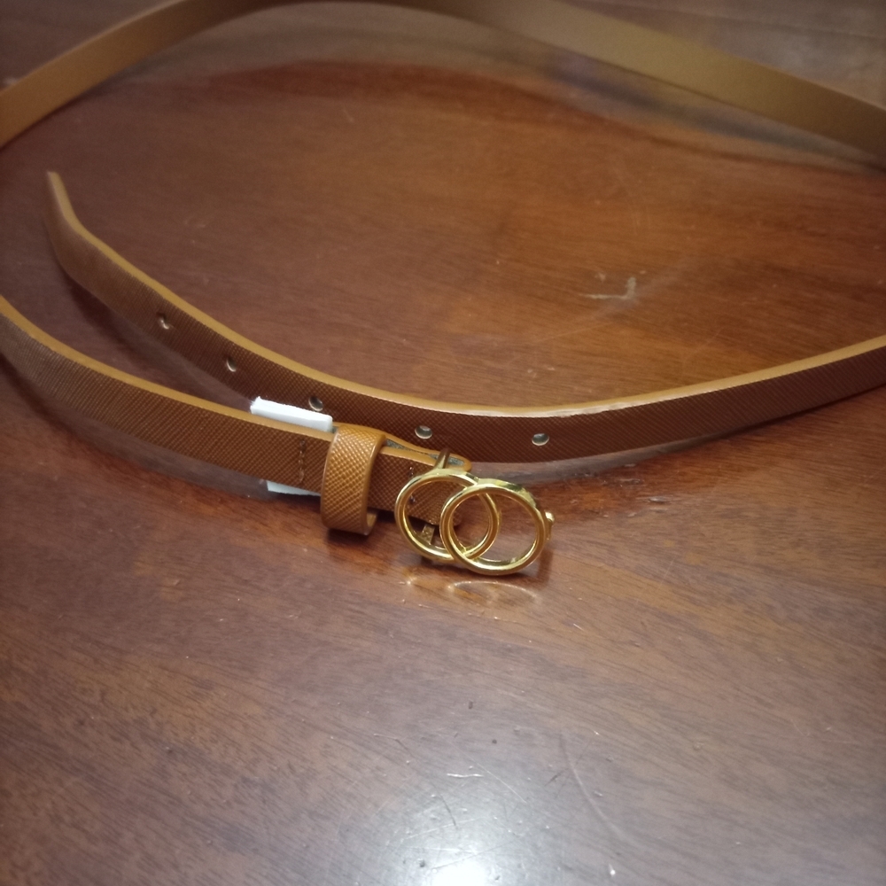 Aldo Tan Belt with Gold Rings - Picture 1 of 1